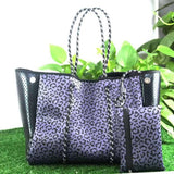 Fashion Waterproof Large Neoprene Bags Large Capacity Handbag Women Casual Tote Bags Neoprene Tote Beach Bag Lash Packages