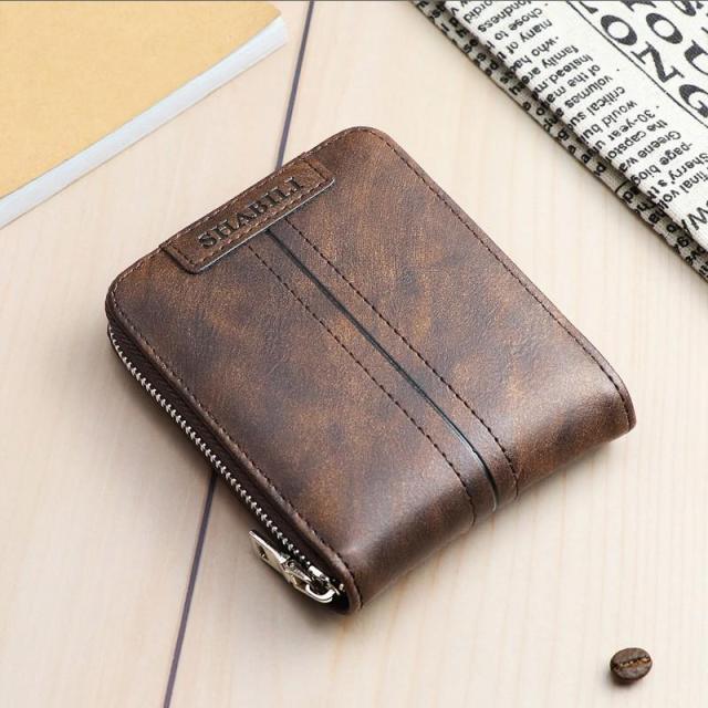 2021 New Wallet Men Casual Short Male Clutch Leather Wallet Small Wallet fashion Card Holder Men Coin Purse billetera hombre
