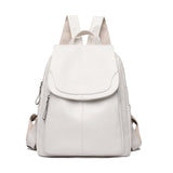 White Women Backpack Female Leather Backpacks Ladies Sac A Dos School Bags for Girls Large Capacity Travel Back Pack Rucksacks