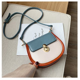 Kylethomasw PU Leather Contrast Color Crossbody Bags For Women 2021 Fashion Small Shoulder Bag Female Handbags And Purses Travel Bags