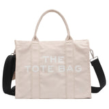 Large Canvas Tote Women Shoulder Bag Cloth Shopper Bags for Women 2021 Letter Printing Shoulder Crossbody Bag Women Handbag Ins