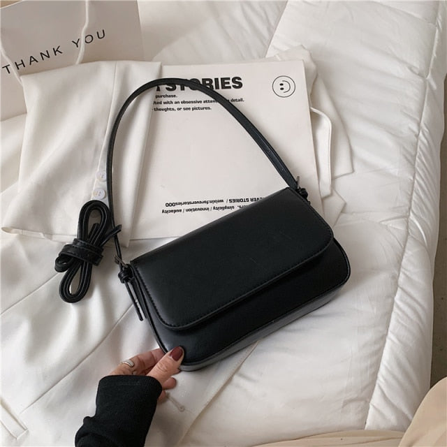 Kylethomasw  Solid Color PU Leather Small Underarm Crossbody Bags 2021 Women Brand Luxury Fashion Shoulder Handbags And Purses