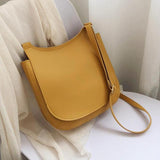 2021 Fashion Women Wide Shoulder Bag Solid Color Soft PU Leather Crossbody Female Large Capacity Bags Ladies Travel Saddle Bags