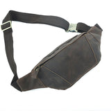 Men's Fanny Waist Bag Real Leather Travel Cross Body Phone Pouch Sling Chest Pack Casual Male Large Hip Bum Purse