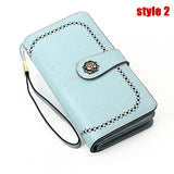 Large Capacity More Function Long Wallet Rfid Genuine Leather Women's Wallets Purses For Women Black Brown Red
