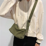 Teenager Mini Canvas Cellphone Handbag Girls Female High Street Hip Hop Ecology Cotton Fabric Small Size Sling Messenger Bag