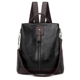 2021 New Multifunction Backpack Women PU Leather Backpack Large Capacity School Bags for Girls Fashion Female Bagpack Mochila
