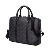 Printed Leather Business Briefcase Men/Women Messenger Bag 14 inches Laptop Shoulder Bag Fashion Crossbody Bags Computer Handbag