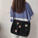 Kylethomasw  Korean Planet Print Women Shoulder Bag New Canvas Bag For Women  Multiple Pockets Messenger Bags Girls Crossbody Bags Bolso