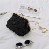 Small rattan bag women crossbody wicker hand-bag straw Shoulder bag for women boho bag ladies evening beach handbag clutch w407