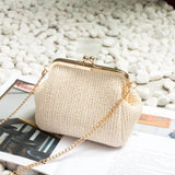 Small rattan bag women crossbody wicker hand-bag straw Shoulder bag for women boho bag ladies evening beach handbag clutch w407